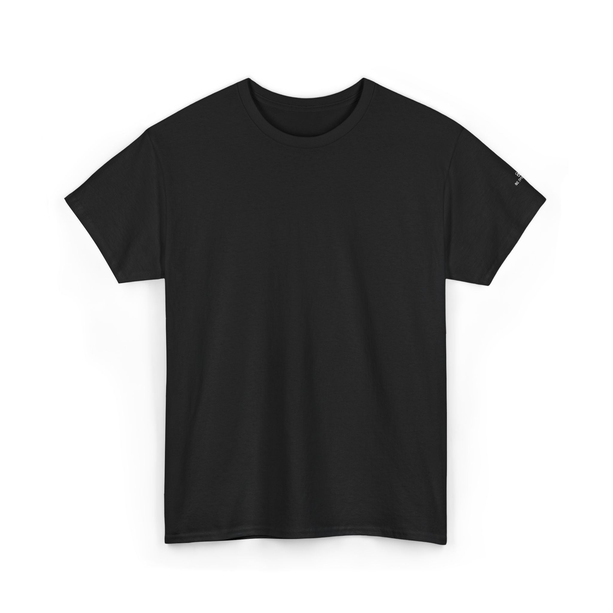 Black Graphic T-Shirt — Minimalist Solid Crewneck Tee