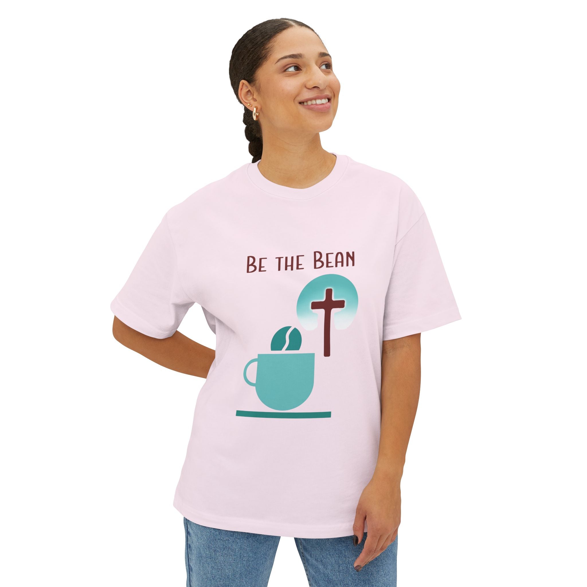 Be the Bean Coffee Cross T-Shirt | Christian Faith Tee